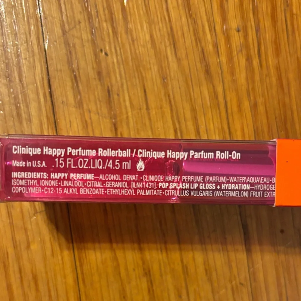 Clinique Happy Rollerball and Lip Gloss Set - Rosewater Pop and Pinot Pop New